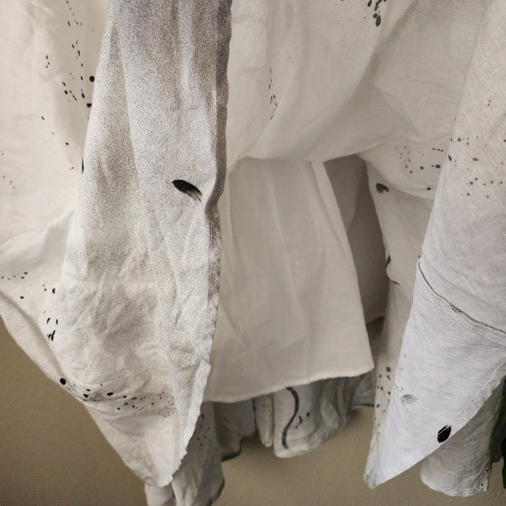 Making The Cut Painted Midi Gary's Skirt Winning Look White Artsy NWT Size 3x - Picture 6 of 10